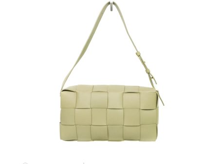 Bottega Veneta Brick Cassette Bag Olive Green Intrecciato Lambskin Fashion