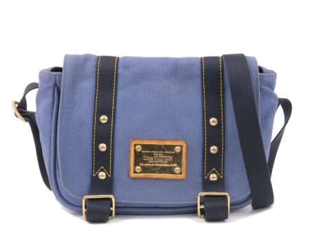 Louis Vuitton Antigua Besace PM Shoulder Bag Blue M40081 For Discount