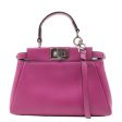 FENDI Leather Micro Peekaboo 2Way Bag Hand Bag Pink 8M0355 Online