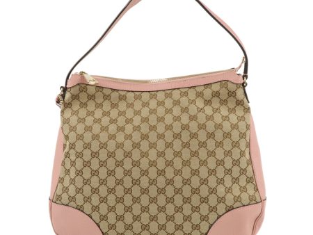 GUCCI GG Canvas Leather One Shoulder Bag Pink Beige 449244 Sale