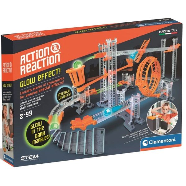 CLEMENTONI ACTION & REACTION GLOW EFFECT CONSTRUCTION SET Online Hot Sale