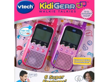 VTECH KIDI GEAR WALKIE TALKIES 200M PINK & PURPLE Online Sale